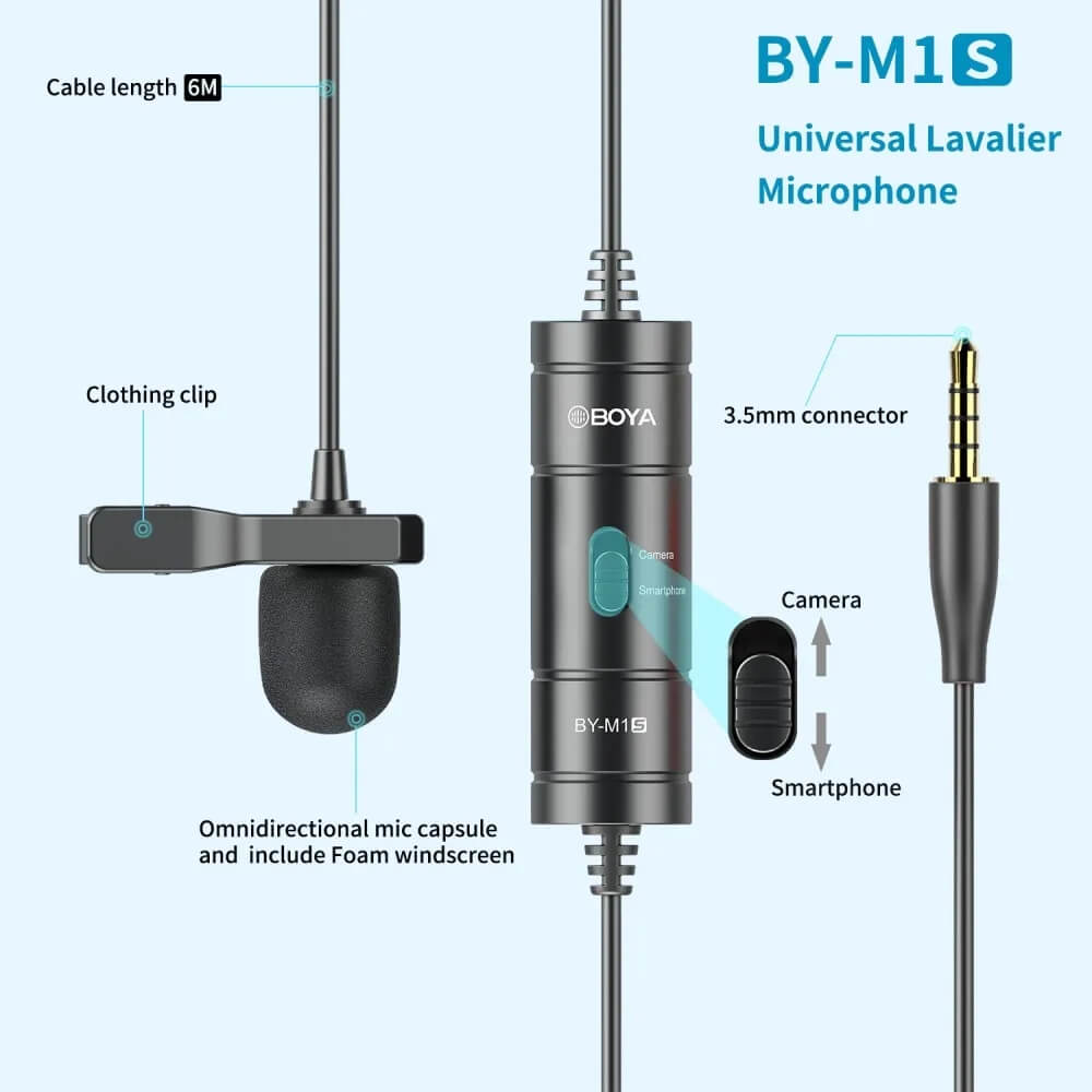 ไมโครโฟน BOYA MICROPHONE BOYA BY-M1S